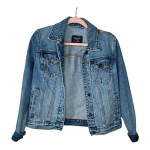 Abercrombie + Fitch Women's 100% Cotton Button-Up Jean Jacket Blue Size …